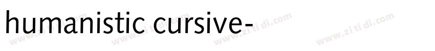 humanistic cursive字体转换